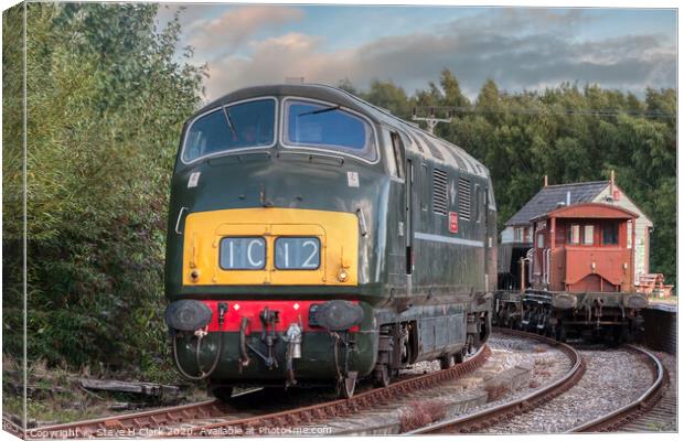 D832 Onslaught at Lydney Junction Canvas Print by Steve H Clark