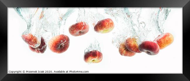 Bunch of doughnut peaches isolated on white backgr Framed Print by Przemek Iciak