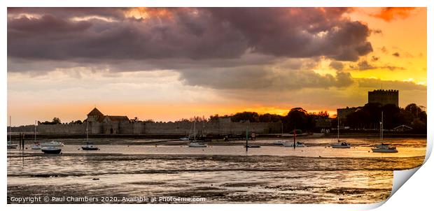 Portchester Castle Print by Paul Chambers