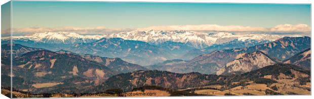 Panorama from Shockl mountain in Graz. Tourist spot in Graz Styria. Canvas Print by Przemek Iciak