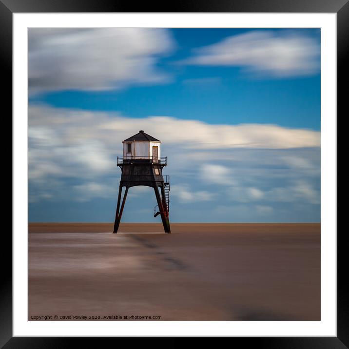 Dovercourt Lighthouse Essex Framed Mounted Print by David Powley