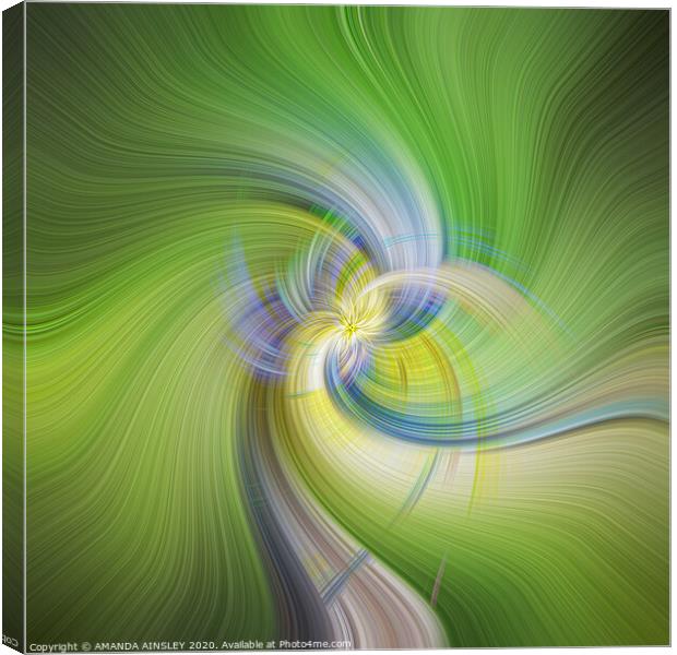 Swirls of Green Canvas Print by AMANDA AINSLEY