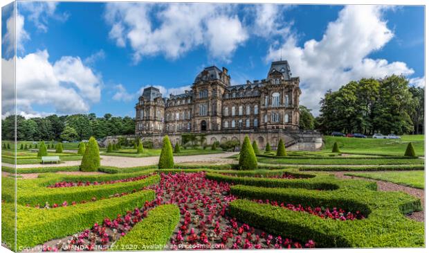 Summer at The Bowes Museum Canvas Print by AMANDA AINSLEY