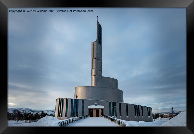 Northern Lights Cathedral, Alta, Norway Framed Print by Wendy Williams CPAGB