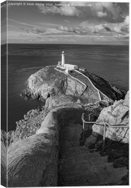 Down to South Stack Canvas Print by Kevin Winter