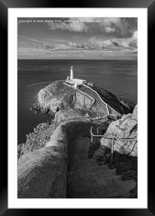 Down to South Stack Framed Mounted Print by Kevin Winter