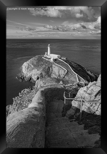 Down to South Stack Framed Print by Kevin Winter