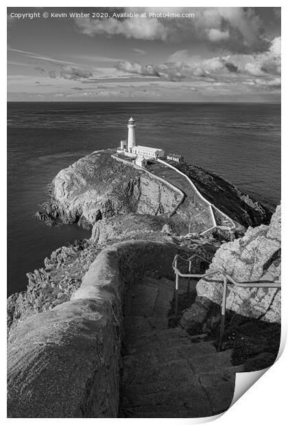 Down to South Stack Print by Kevin Winter