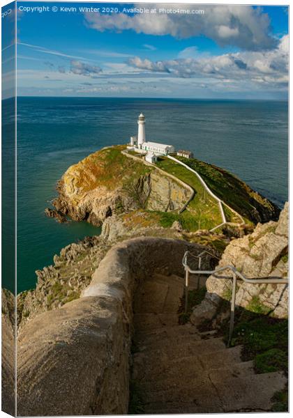 Exploring the Enchanting South Stack Canvas Print by Kevin Winter