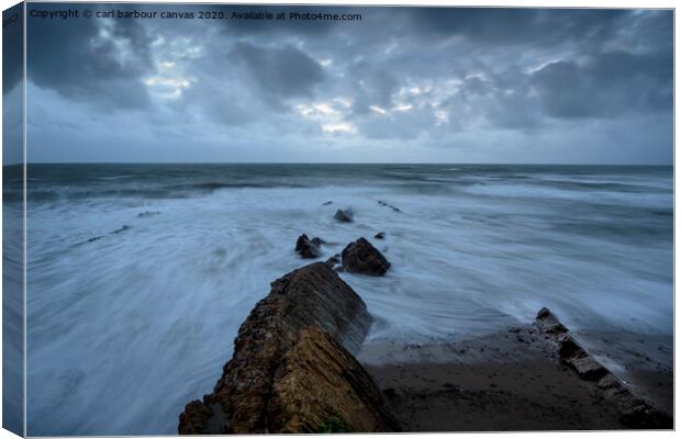 Widemouth Bay seascape Canvas Print by carl barbour canvas