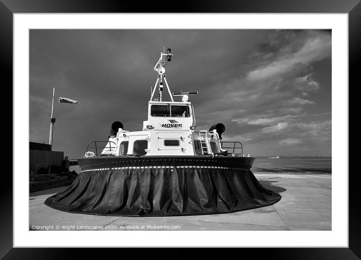 Island Express Hovercraft Framed Mounted Print by Wight Landscapes