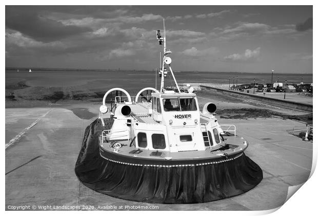 Freedom 90 Hovercraft Print by Wight Landscapes