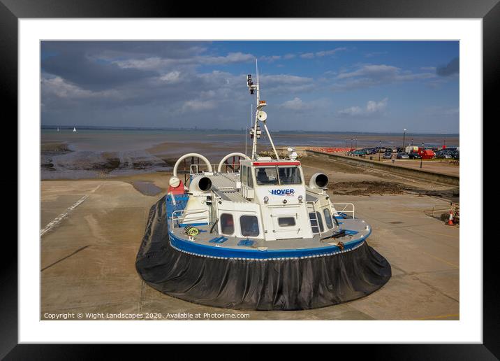 Freedom 90 Hovercraft Framed Mounted Print by Wight Landscapes