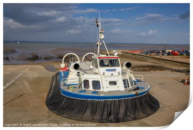 Freedom 90 Hovercraft Print by Wight Landscapes