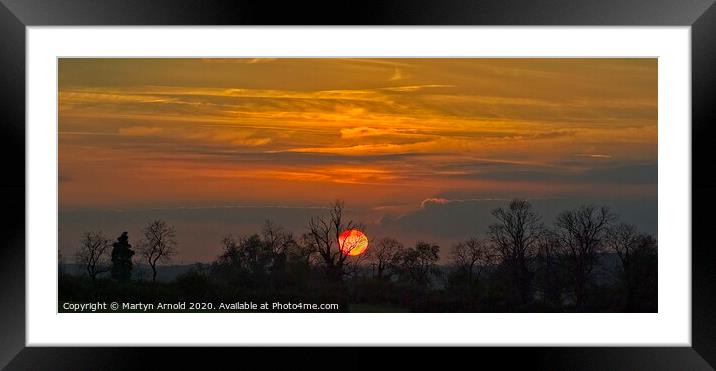 Woodland Sunset Framed Mounted Print by Martyn Arnold