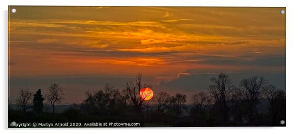 Woodland Sunset Acrylic by Martyn Arnold
