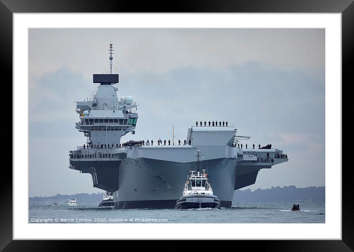 Her Majesty's Ship Queen Elizabeth Framed Mounted Print by Bernie Condon