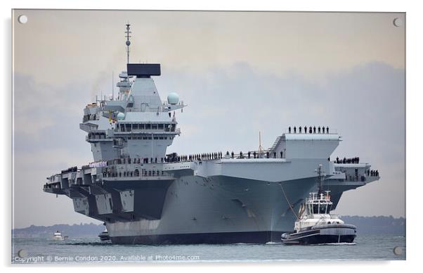 HMS Queen Elizabeth Acrylic by Bernie Condon