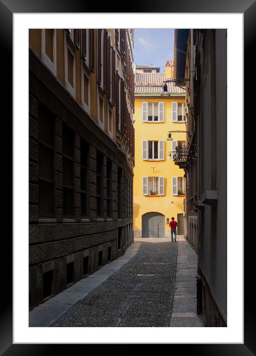 Sidestreet, Milan Framed Mounted Print by Richard Downs