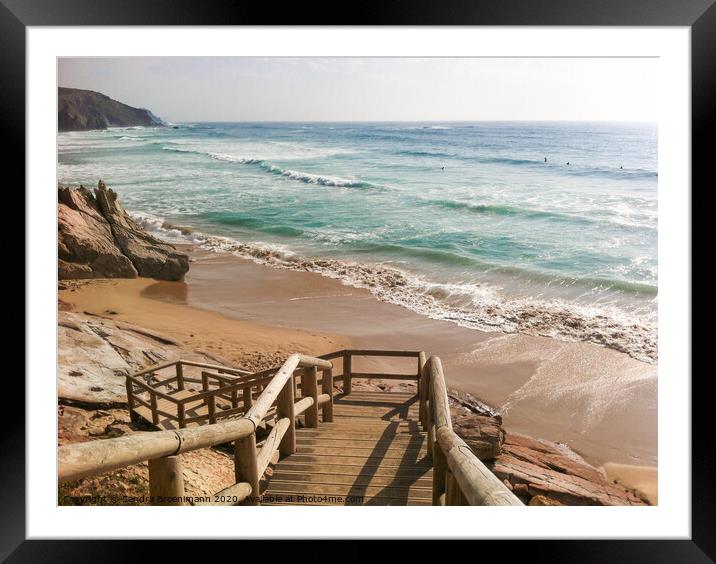 Way to the beach Framed Mounted Print by Sandra Broenimann