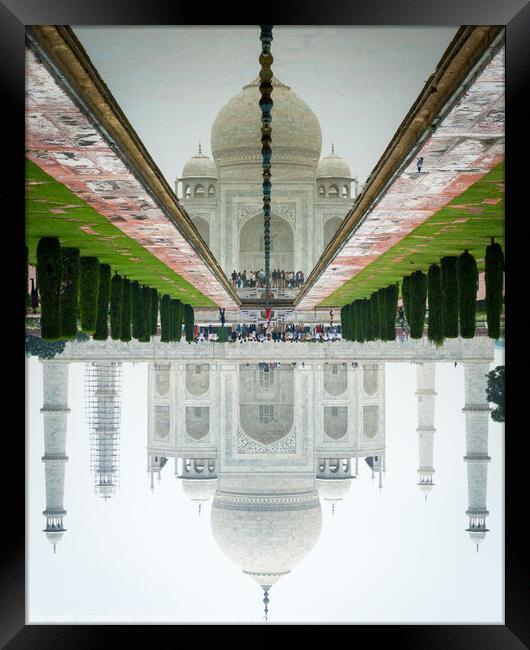 Taj Mahal Reflection Framed Print by Sebastien Greber