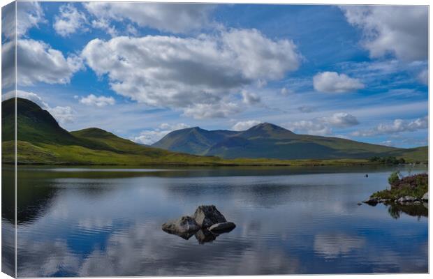 Loch Tulla and The Black Mount Canvas Print by Nathalie Naylor