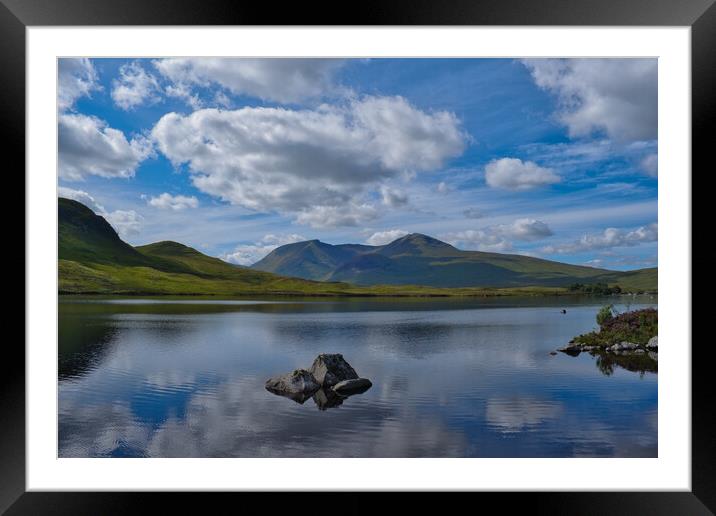 Loch Tulla and The Black Mount Framed Mounted Print by Nathalie Naylor