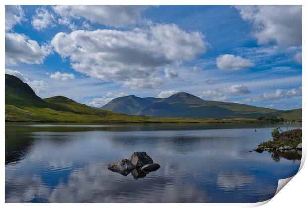Loch Tulla and The Black Mount Print by Nathalie Naylor