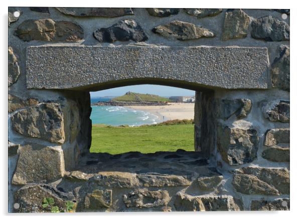 A window into St Ives Beach  Acrylic by Nathalie Naylor