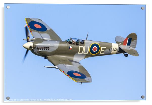 Spitfire Mk Vc DU-E Acrylic by Steve de Roeck