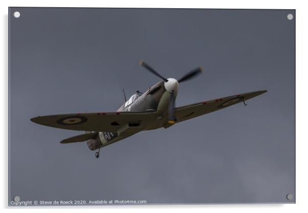 Spitfire Dawn Patrol Acrylic by Steve de Roeck