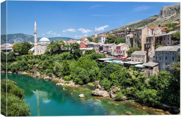 Ottoman Heritage in Mostar Canvas Print by Kevin Snelling