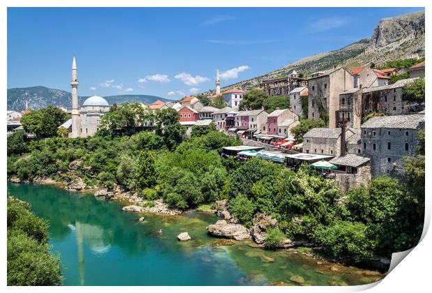 Ottoman Heritage in Mostar Print by Kevin Snelling
