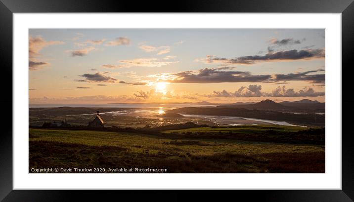 Summer Sunset Framed Mounted Print by David Thurlow