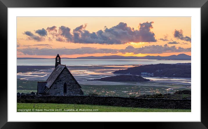 Summer Sunset Framed Mounted Print by David Thurlow