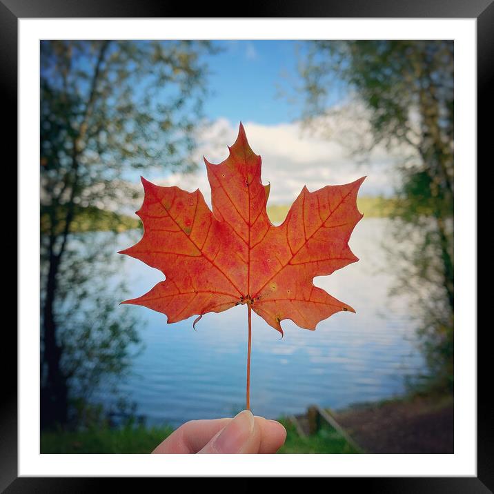 Leaf with a view Framed Mounted Print by Rachael Hood