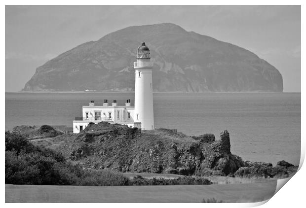 Turnberry lighthouse and castle remains Print by Allan Durward Photography