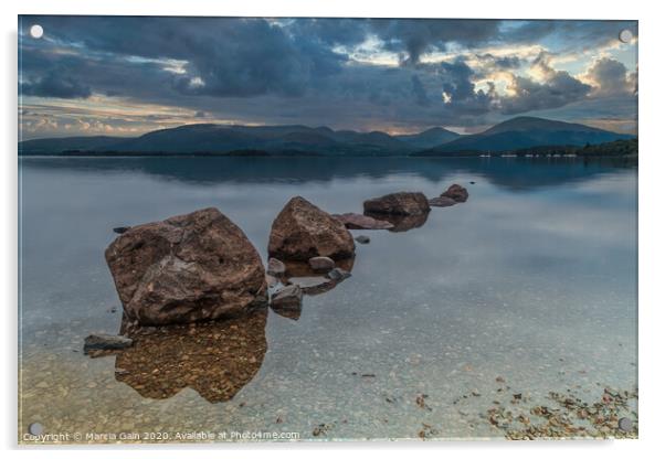 Milarochy Bay, Loch Lomond Acrylic by Marcia Reay