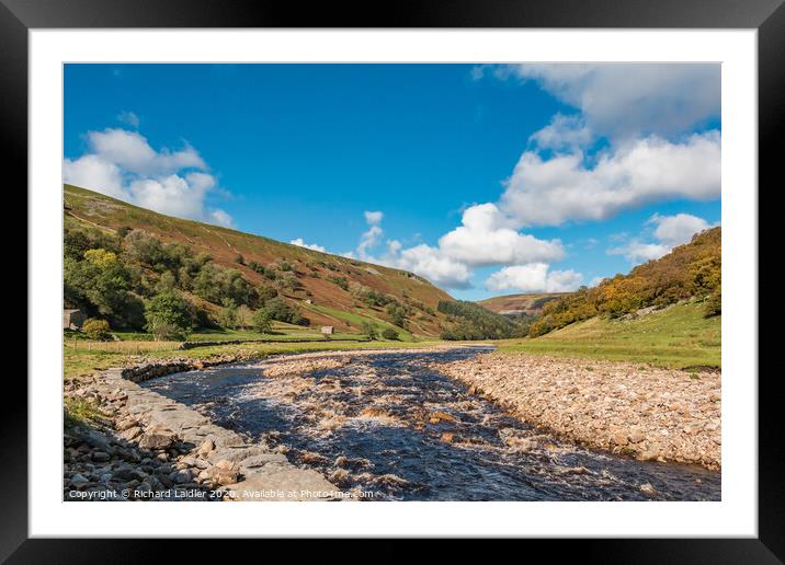 The Swale at Muker, Swaledale Framed Mounted Print by Richard Laidler