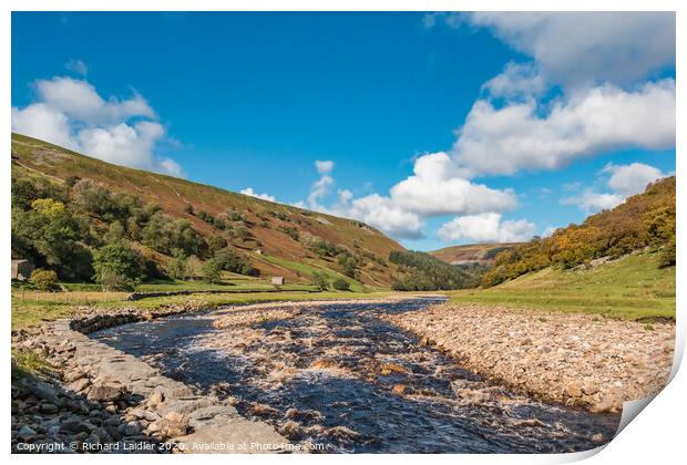 The Swale at Muker, Swaledale Print by Richard Laidler