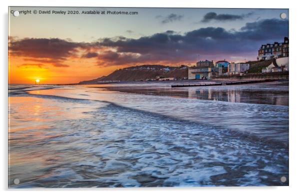 Cromer seafront sunrise Acrylic by David Powley