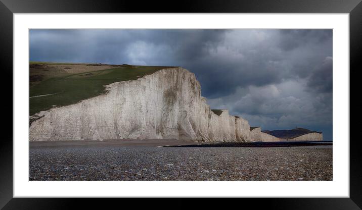 Seven Sisters, Cuckmere Haven Framed Mounted Print by Phil Clements