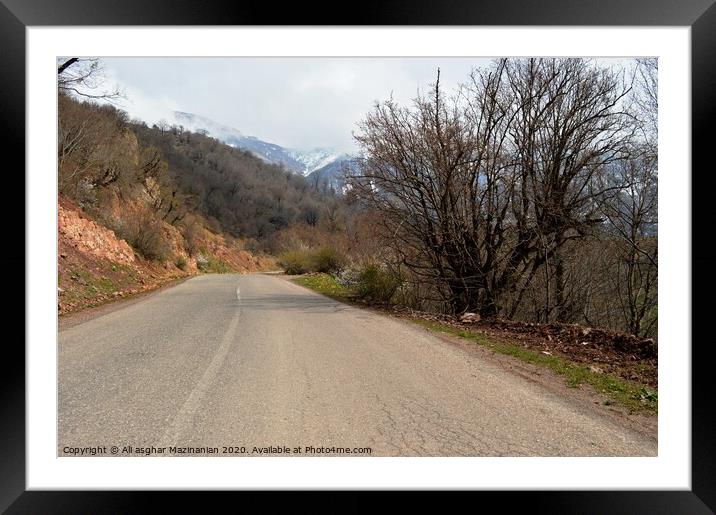 Outdoor road Framed Mounted Print by Ali asghar Mazinanian