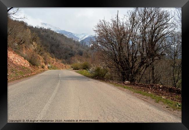 Outdoor road Framed Print by Ali asghar Mazinanian