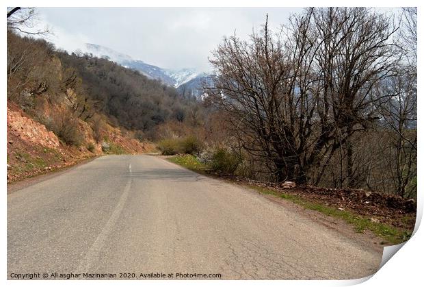Outdoor road Print by Ali asghar Mazinanian