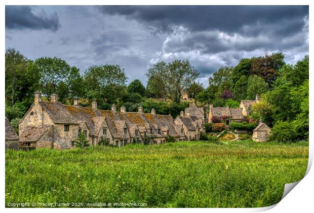 Arlington Row in Bibury, The Cotswolds Print by Tracey Turner