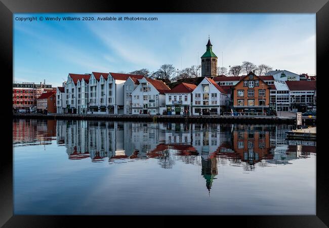 Stavanger Harbour Framed Print by Wendy Williams CPAGB