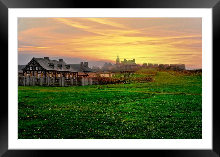Sunrise at Fortress of Louisbourg Framed Mounted Print by Elaine Manley