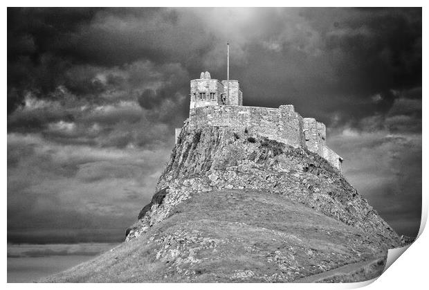 Lindisfarne castle Print by Rachael Hood
