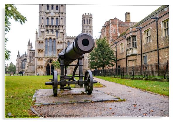 Medieval Canon, Ely Acrylic by Chris Yaxley